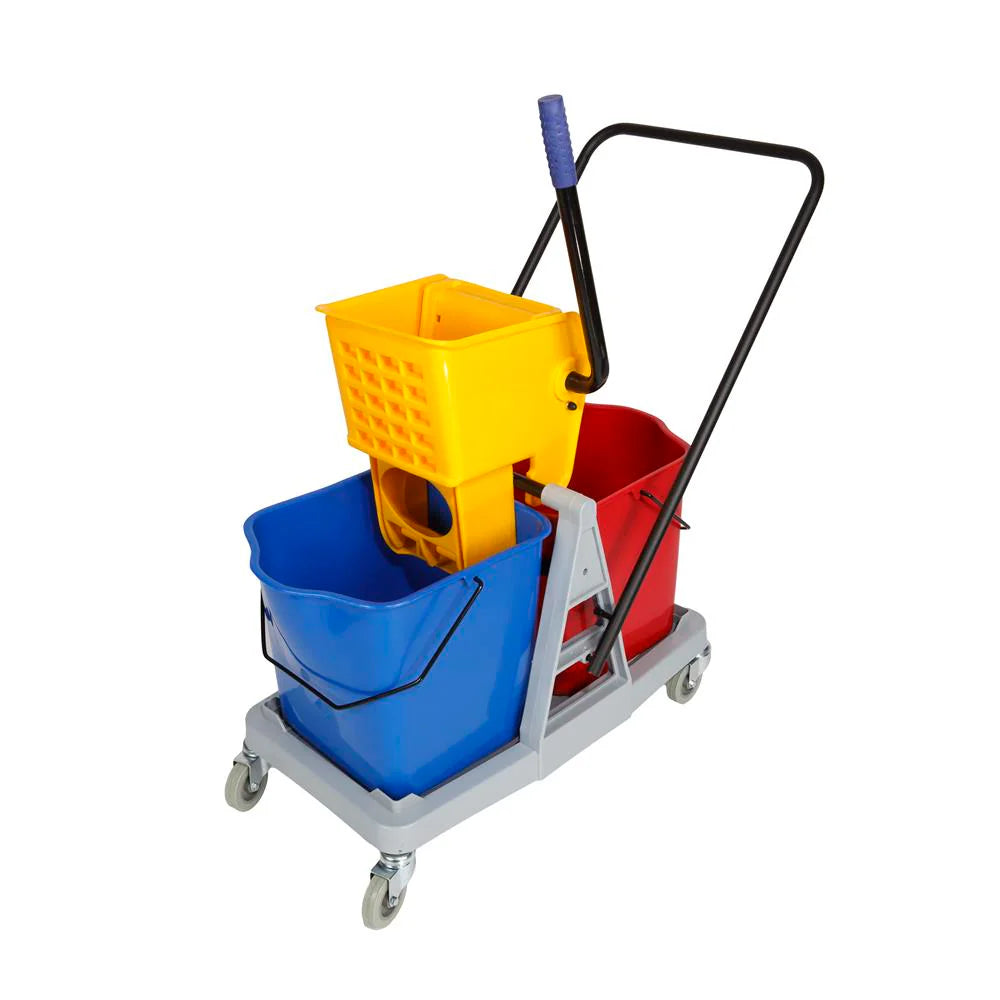 Pro_Twin 50L Mop Bucket & Wringer (2 × 25L buckets)