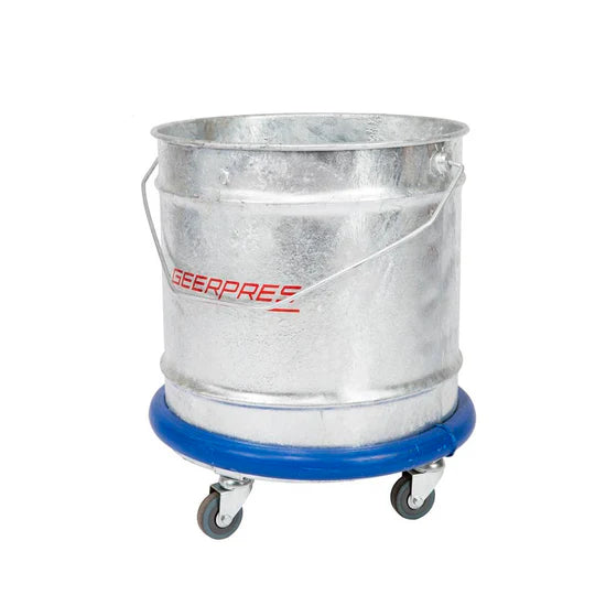 Geerpres Galvanised Steel Bumper Bucket on Castors – 28L