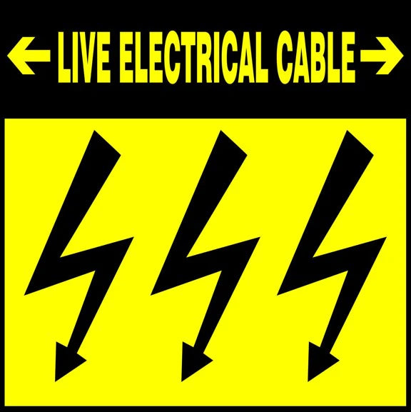 Live Electrical Cable Warning Sign (HW80)