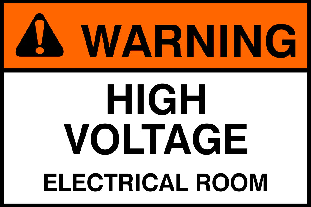 Warning – High Voltage Electrical Room Safety Sign (WARN5)