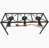 3-Burner Heavy-Duty Gas Stove with Regulator & Pipe