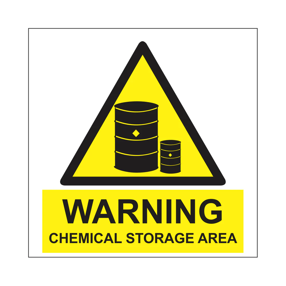 Warning: Chemical Storage Area Safety Sign (WCS01)