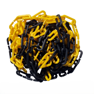 Plastic Safety Chain – Red & White / Black & Yellow (8mm)