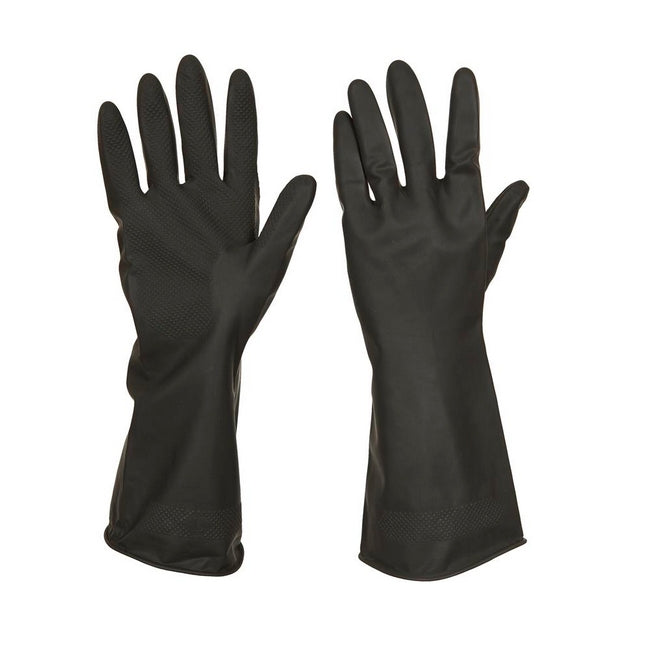 Grip_Guard Pro – Black Latex Industrial Gloves (30cm)