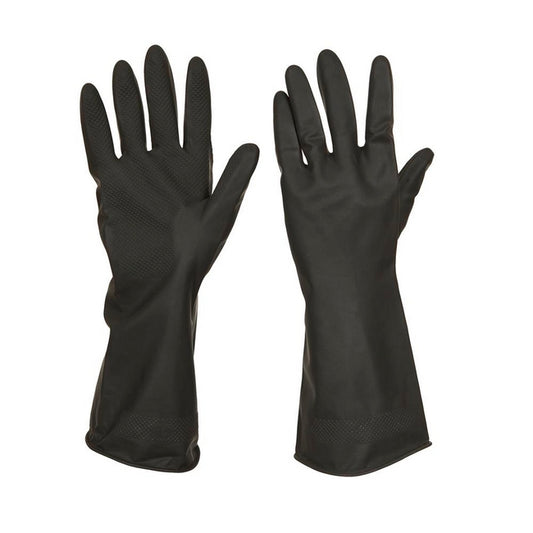 Grip_Guard Pro – Black Latex Industrial Gloves (30cm)