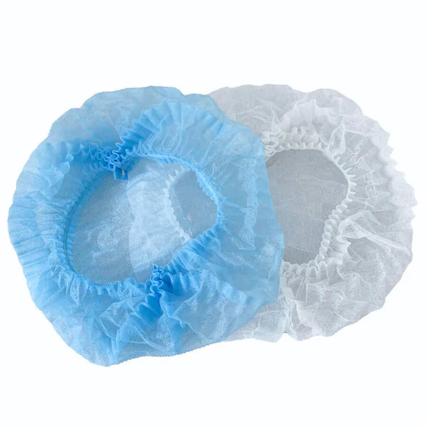 Disposable Non-woven 50gsm Shoe Covers (Blue/White Pack of 100)