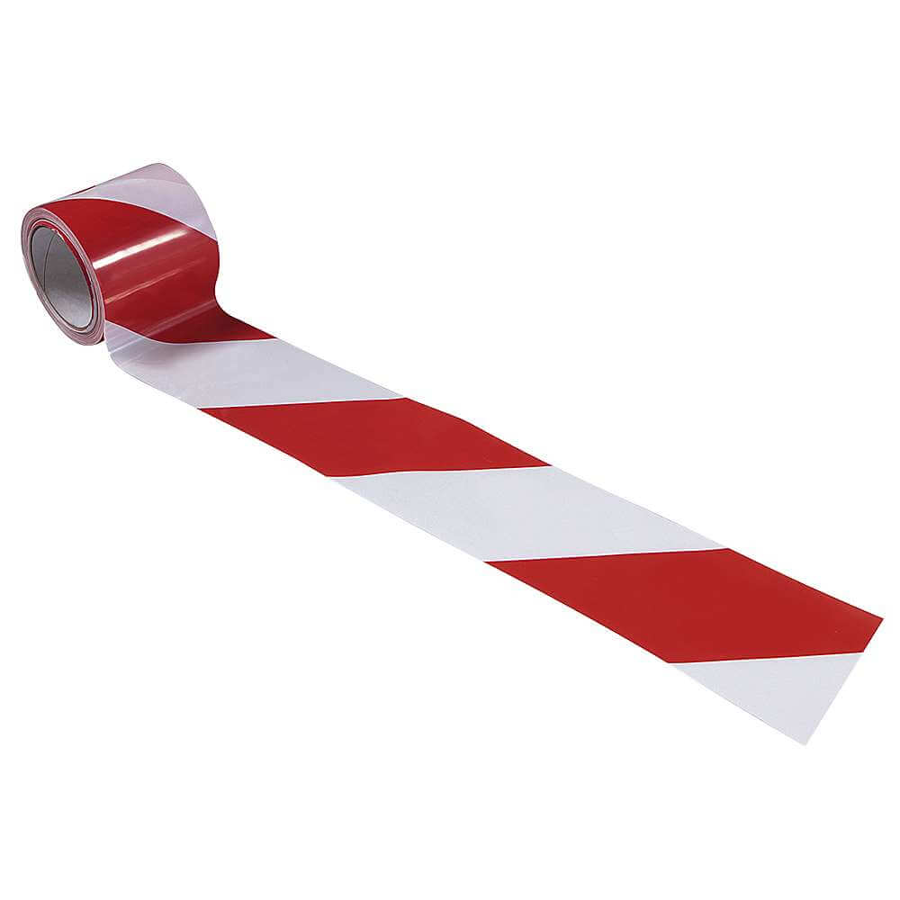 Barrier Tape – Red & White Safety Solution - 500m (length) x 75mm (width)