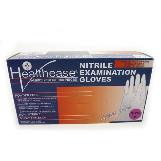 Examination Gloves – Nitrile, Latex & Powder Free (Box of 100)