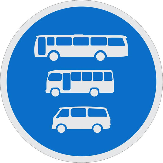 Buses, Midi-Buses & Minibuses Only Sign (R136)