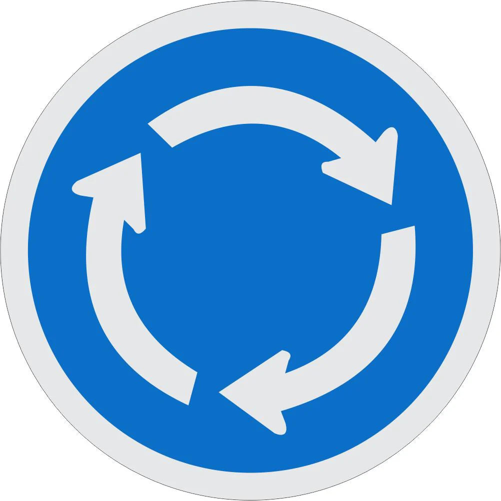 Roundabout Road Sign (R137) – Retro Reflective