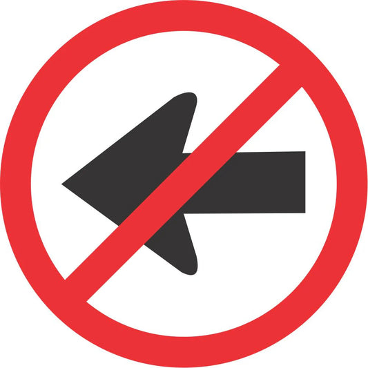 No Left Turn Sign (R211)