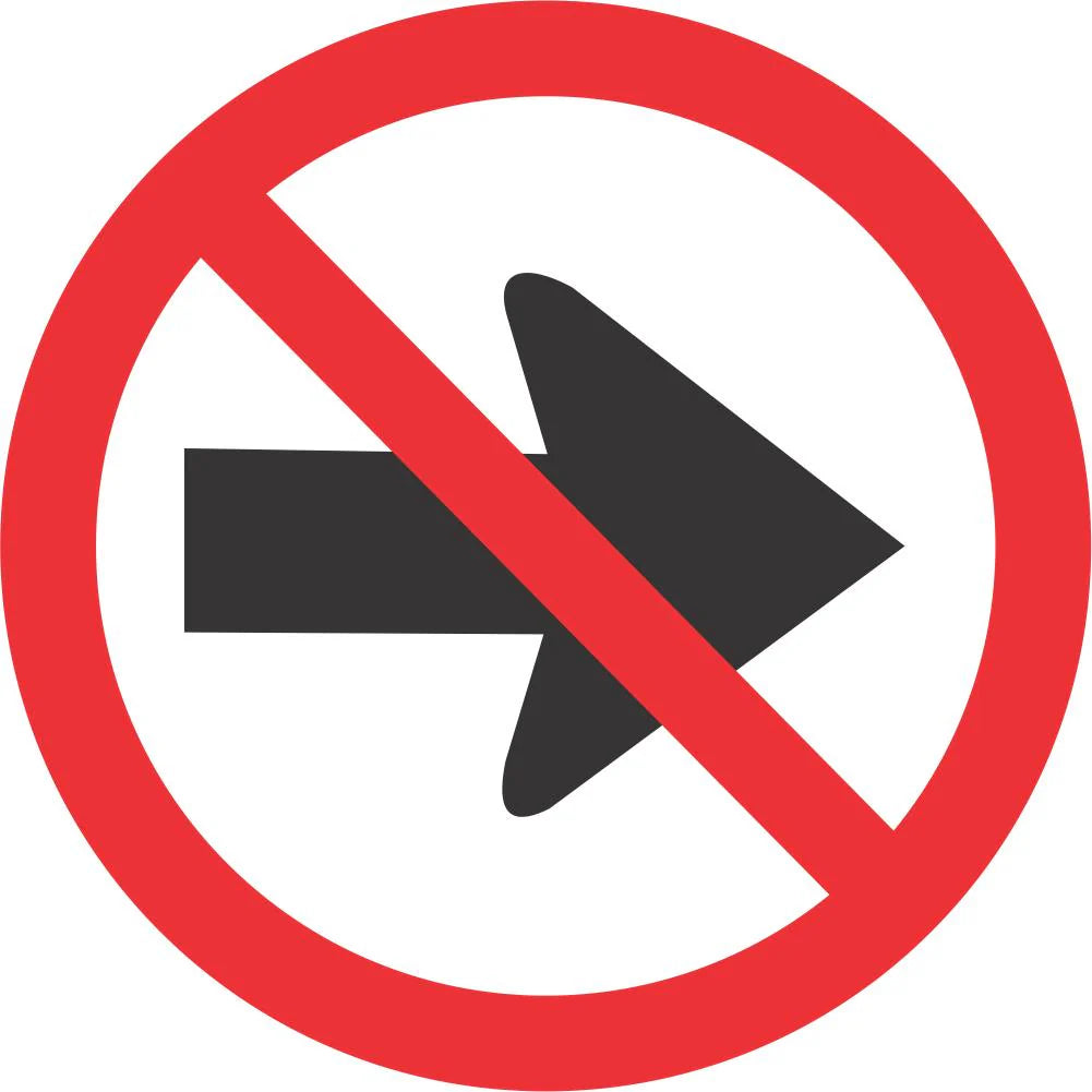 No Right Turn – Retro Reflective Road Sign