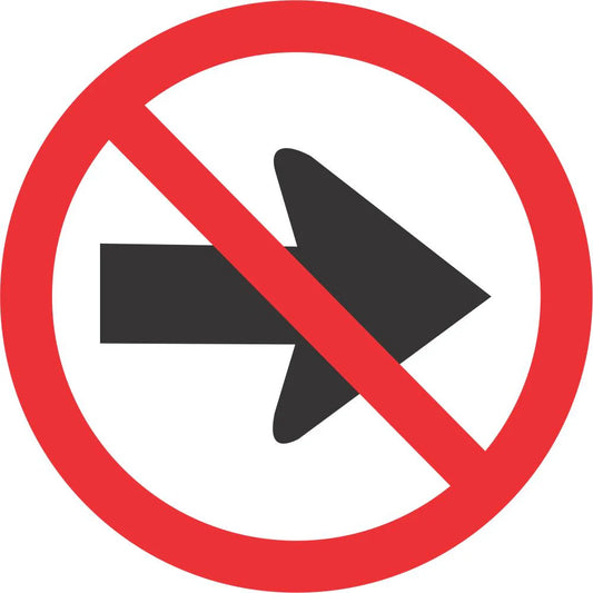 No Right Turn – Retro Reflective Road Sign