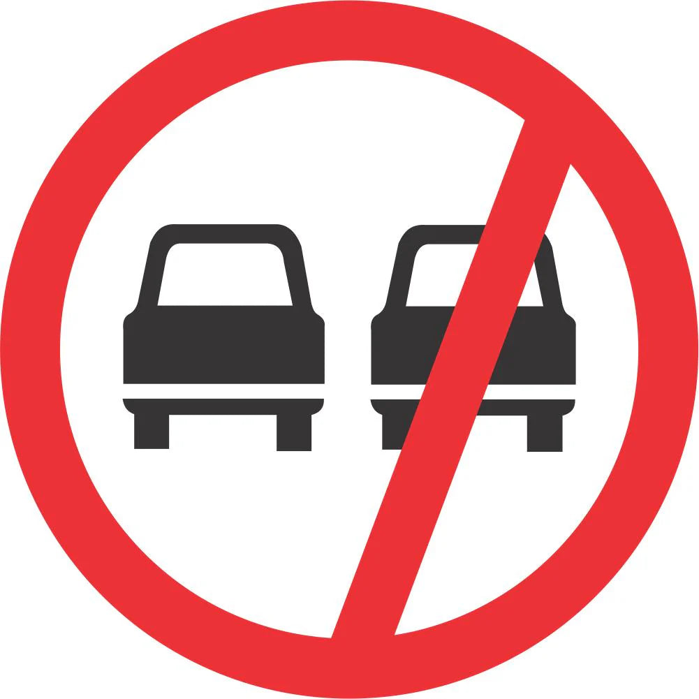 No Overtaking – All Vehicles Road Sign (R214)