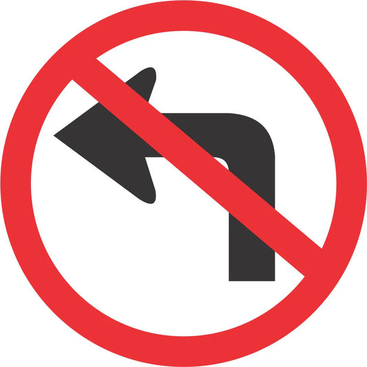 No Left Turn Sign (R209)