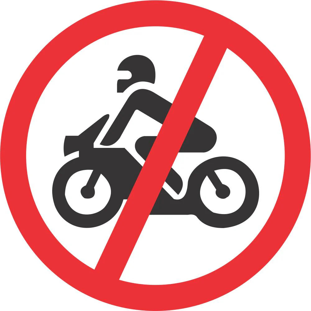 No Motorcycles Sign (R222)
