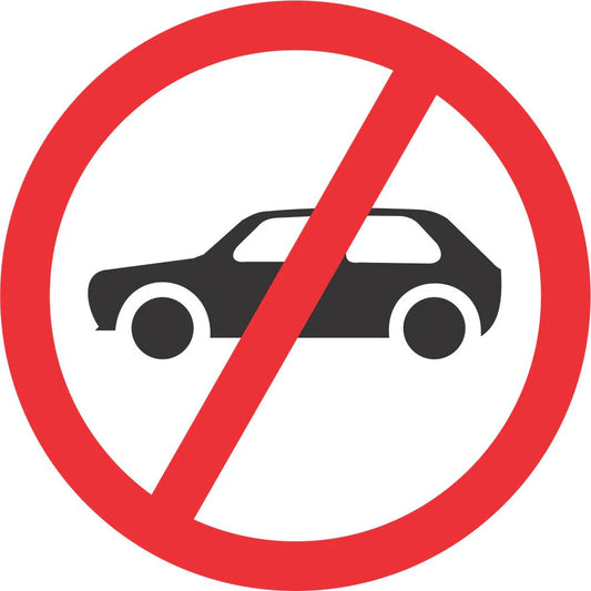No Motor Cars Sign (R223)