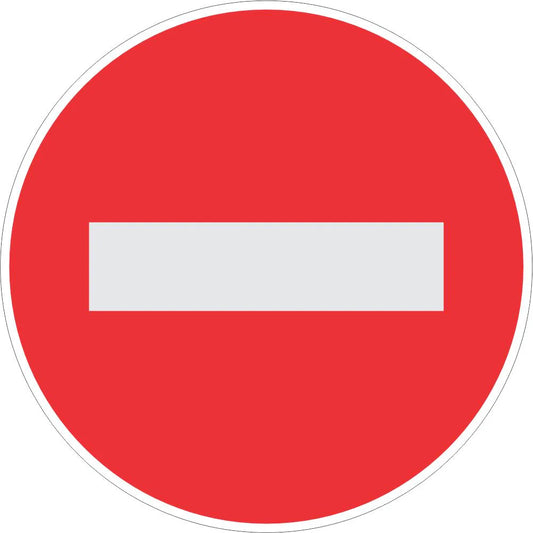 No Entry Reflective Road Sign (R3)