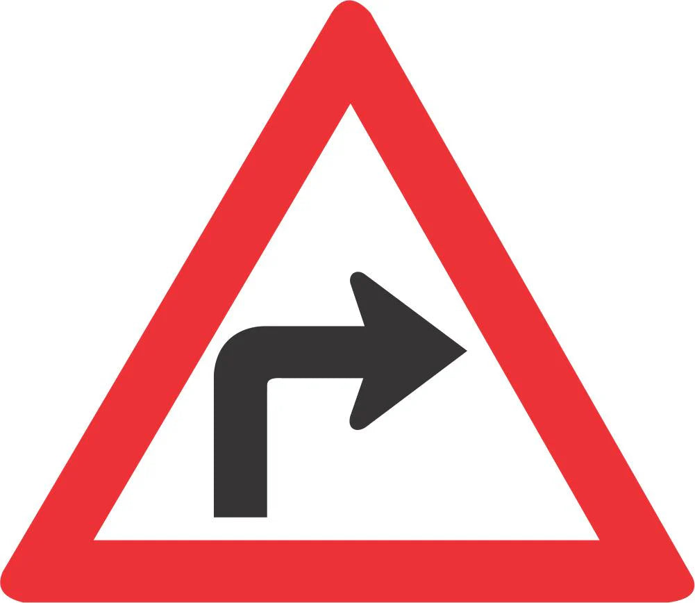 Sharp Right Curve Warning Sign (W204)