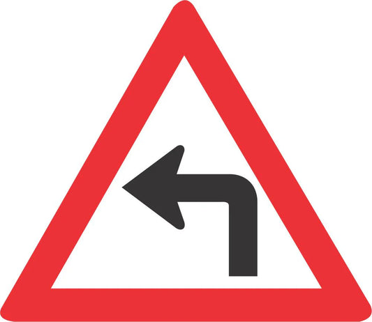 Sharp Left Curve Warning Sign (W205)