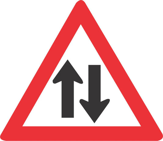 Two-Way Traffic Road Sign (W212) – Class 1 Retro Reflective
