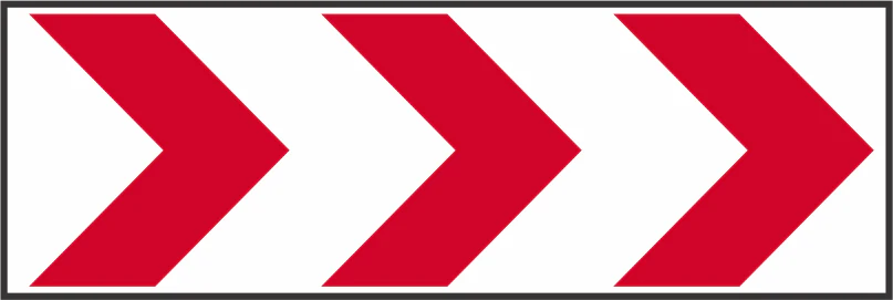 Sharp Curve Chevron Road Sign – Left or Right (W407 / W408)