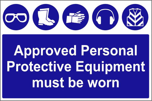 Approved PPE Required Safety Sign (PPE022)
