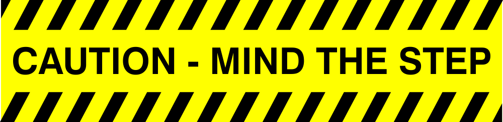 Caution: Mind the Step Floor Sticker (MTS1)