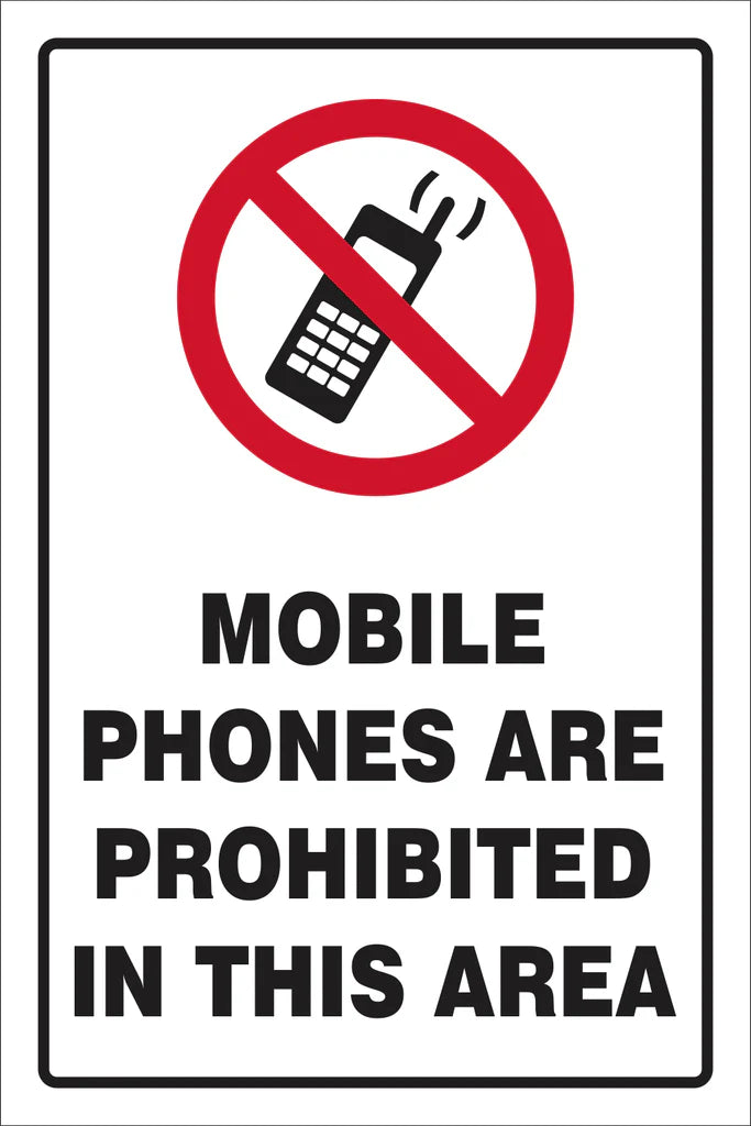 Mobile Phones Prohibited Safety Sign (P20)