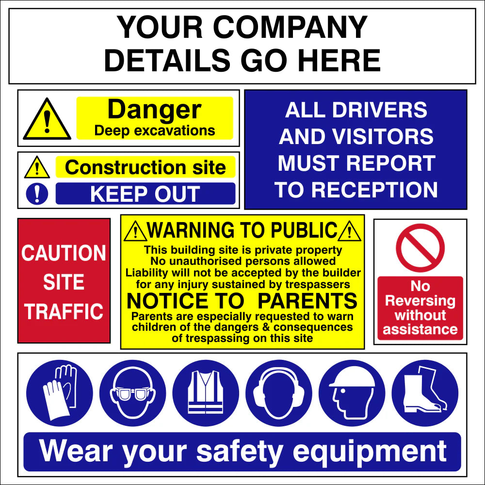 Wear Safety Equipment – PPE Warning Sign (PPE002)