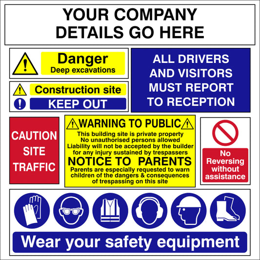 Wear Safety Equipment – PPE Warning Sign (PPE002)