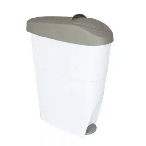 Fem_Care 18L Sanitary Disposable Bin (34 cm (Height) × 18 cm (Width) × 56 cm (Depth) white and grey two-tone finish