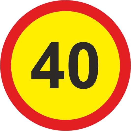 Temporary Speed Limit Road Sign – 40km/h (TR201)