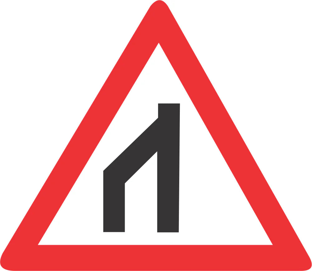End of Dual Roadway – Merge to the Right Sign (W116)