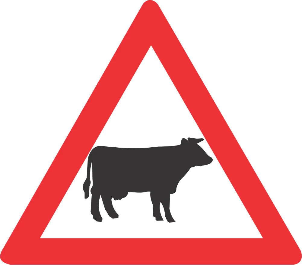 Cattle Crossing – Retro Reflective Road Sign (W310)