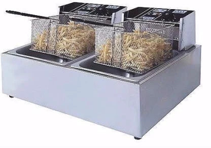 Double Basket Electric Deep Fryer – 2 x 6L