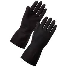 Grip_Guard Pro – Black Latex Industrial Gloves (30cm)