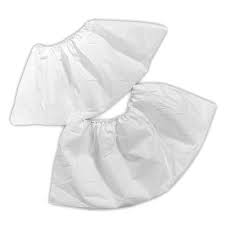 Disposable Non-woven 50gsm Shoe Covers (Blue/White Pack of 100)