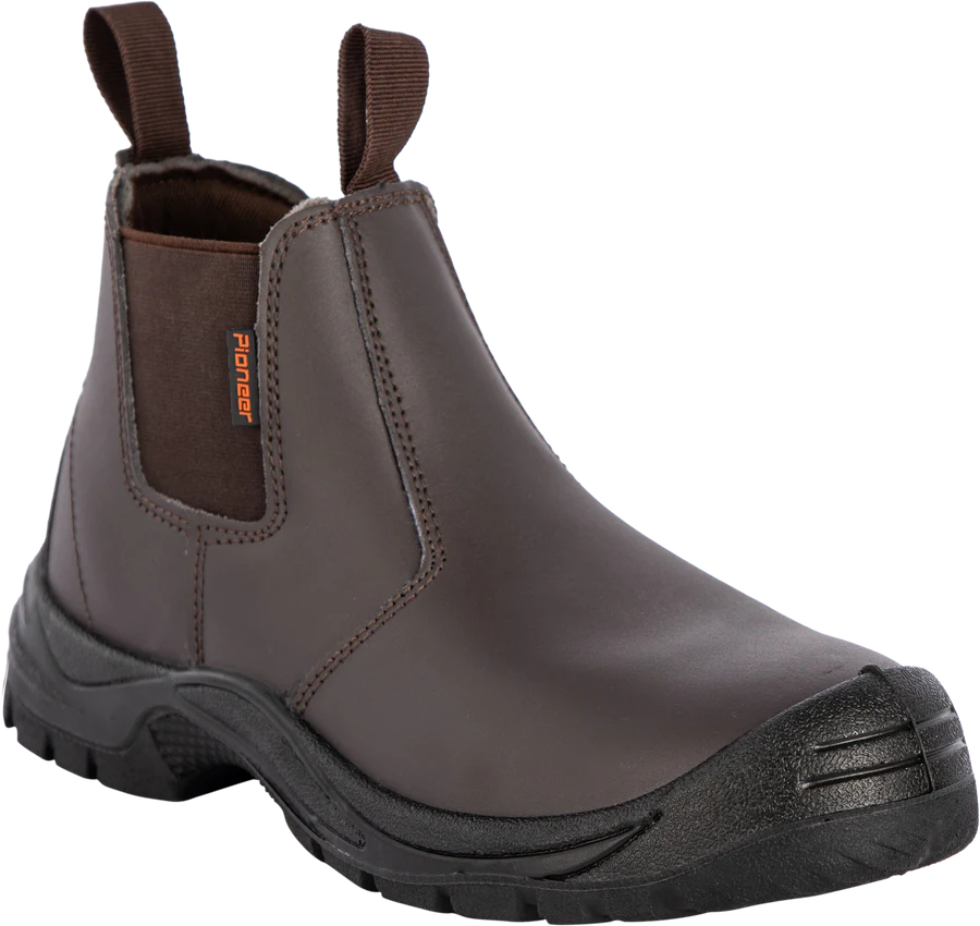 Pioneer Commander Chelsea Safety Boot (Black/Brown)