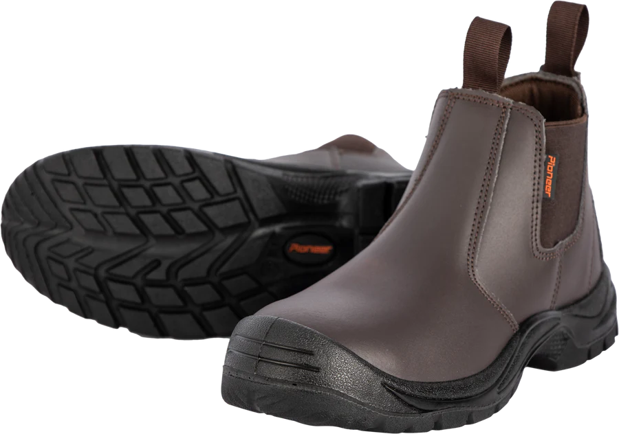 Pioneer Commander Chelsea Safety Boot (Black/Brown)