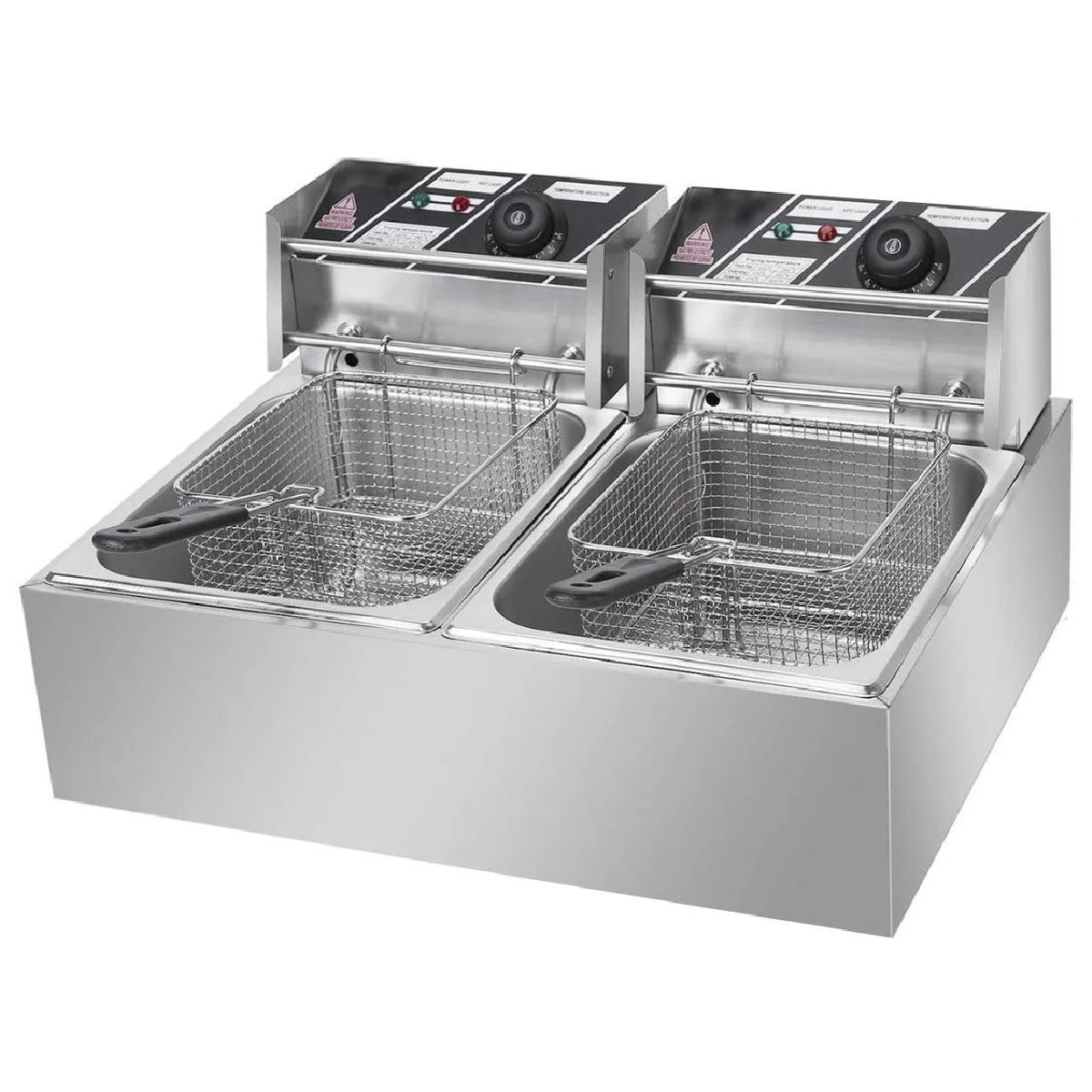 Double Basket Electric Deep Fryer – 2 x 6L