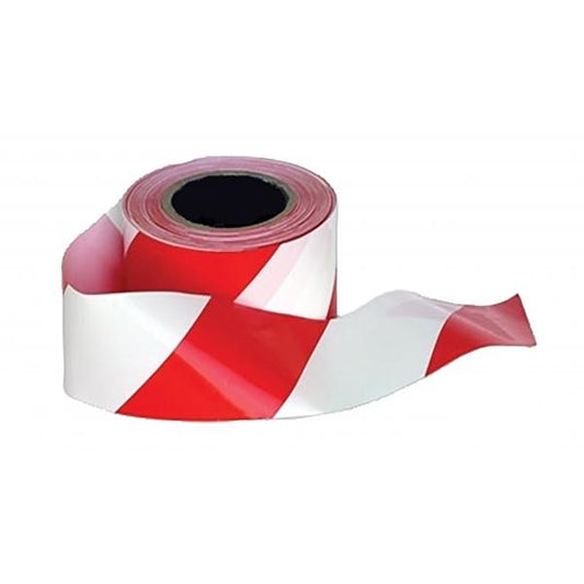 Barrier Tape – Red & White Safety Solution - 500m (length) x 75mm (width)