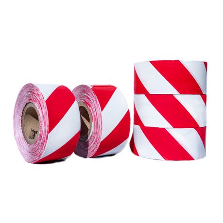 Barrier Tape – Red & White Safety Solution - 500m (length) x 75mm (width)