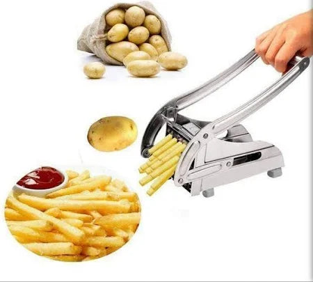 Stainless Steel French Fry & Vegetable Cutter – Dual Blade Design